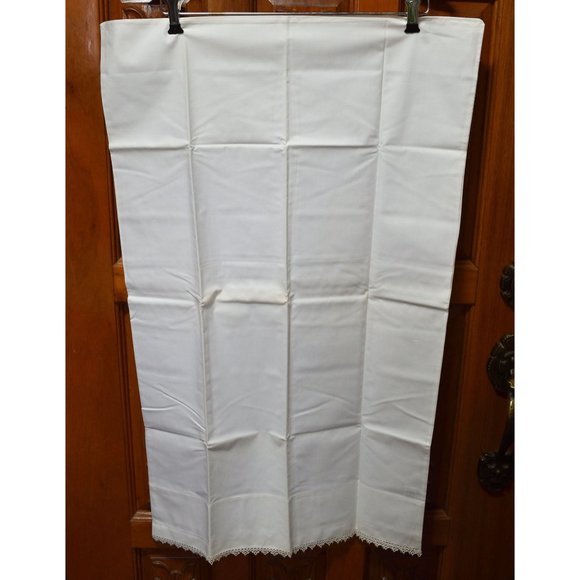 Vintage Lady Pepperell (2) White Lace Trimmed Pillow Cases 100% Cotton 42 x 38 - Picture 4 of 12